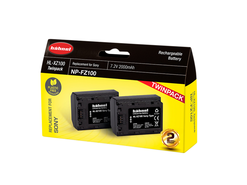 HÄHNEL Battery Sony HL-XZ100 / NP-FZ100 Twin Pack