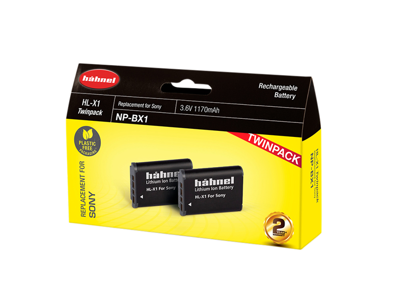 HÄHNEL Battery Sony HL-X1 / NP-BX1 Twin Pack