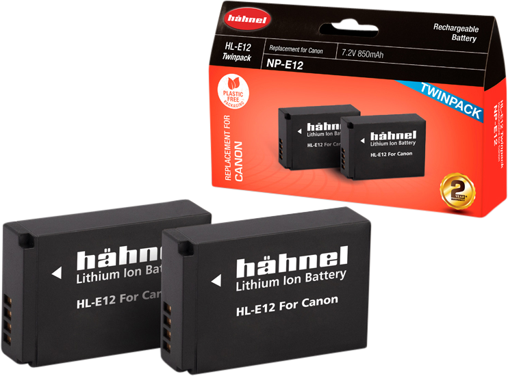 HÄHNEL Battery Canon HL-E12 / LP-E12 Twin Pack