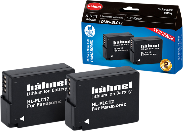 HÄHNEL Battery Panasonic HL-PLC12 / DMW-BLC12 Twin Pack