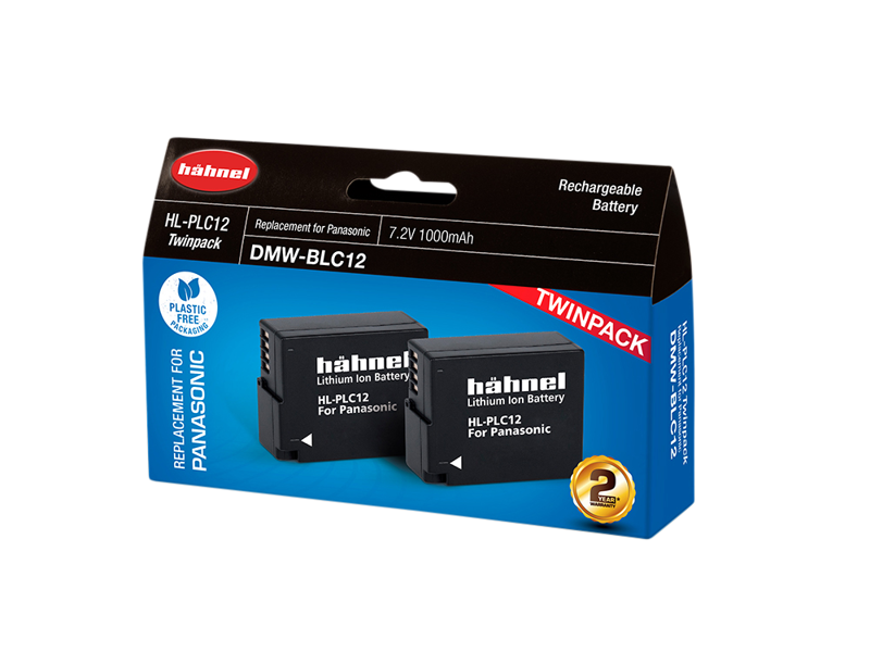 HÄHNEL Battery Panasonic HL-PLC12 / DMW-BLC12 Twin Pack