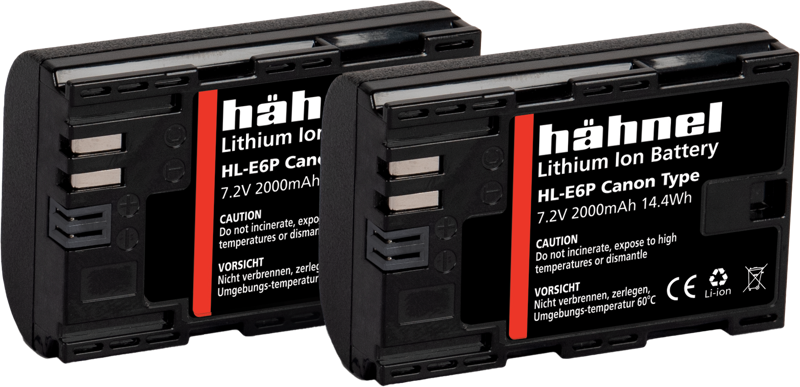 HÄHNEL Battery Canon HL-E6P / LP-E6P Twin Pack
