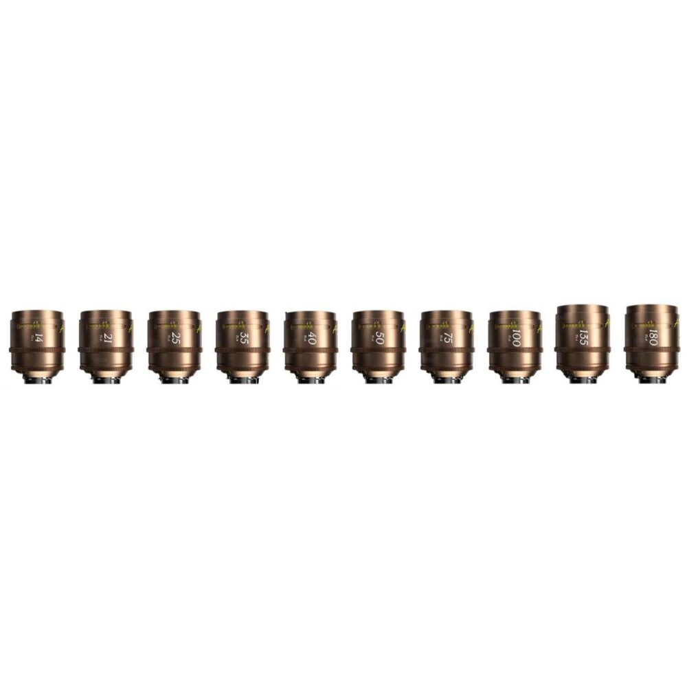 DZOFILM Arles Lustre 14/21/25/35/40/50/75/100/135/180mm (PL_Gold_Case_10pcs_Metric)