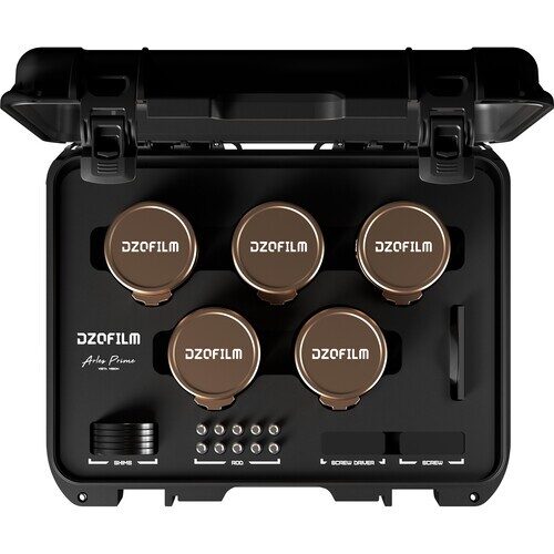DZOFILM Arles Lustre 14/21/25/35/40/50/75/100/135/180mm (PL_Gold_Case_10pcs_Metric)