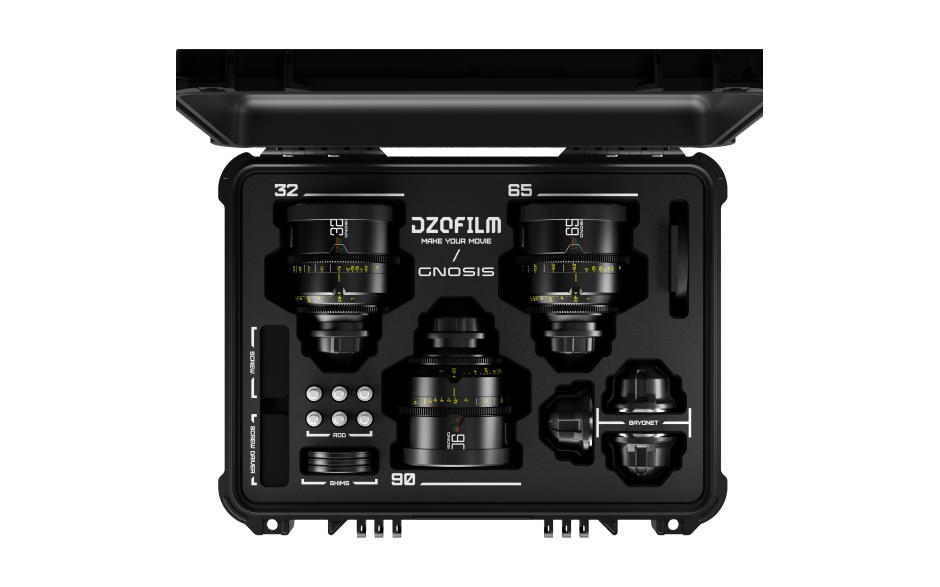 DZOFILM Gnosis Macro 3-Lens Set (32mm/65mm/ 90mm T2.8)-Metric (with case)