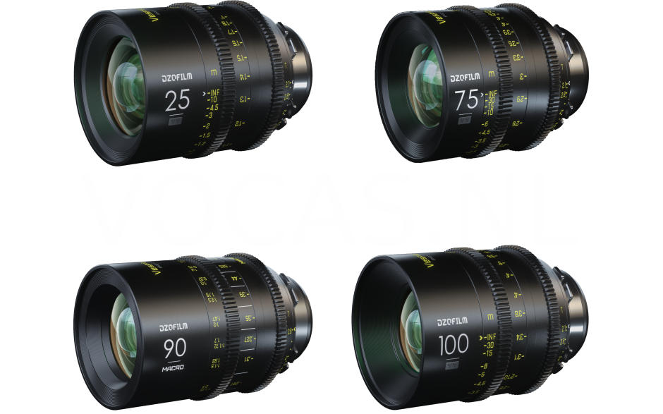 DZOFILM Vespid 4 Lens Kit PL (25,75,100 T2.1, Macro 90 T2.8)