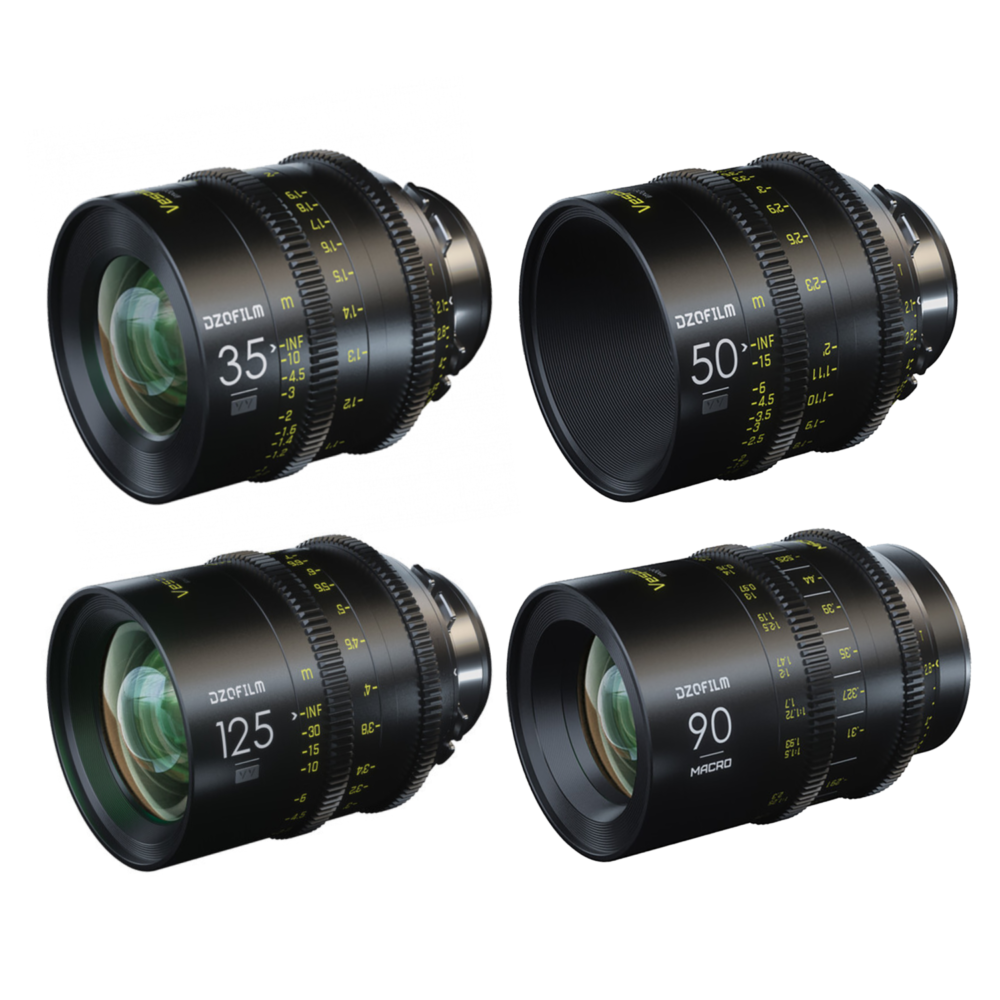 DZOFILM Vespid 4-lens Kit PL (35,50,125 T2.1 + Macro 90mm T2.8)