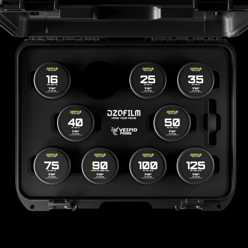 DZOFILM Vespid Prime 16/25/35/40/50/75/90/100/125mm (PL_Black_Case_9pcs_Metric)