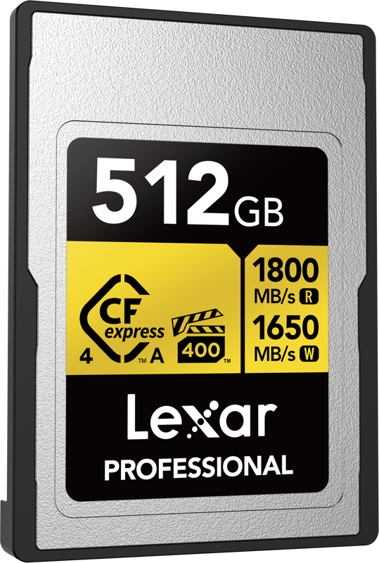 LEXAR CFexpress 4.0 Pro Gold, VPG400/IP68, R1800/W1650/SW1000 (Type A) 512GB