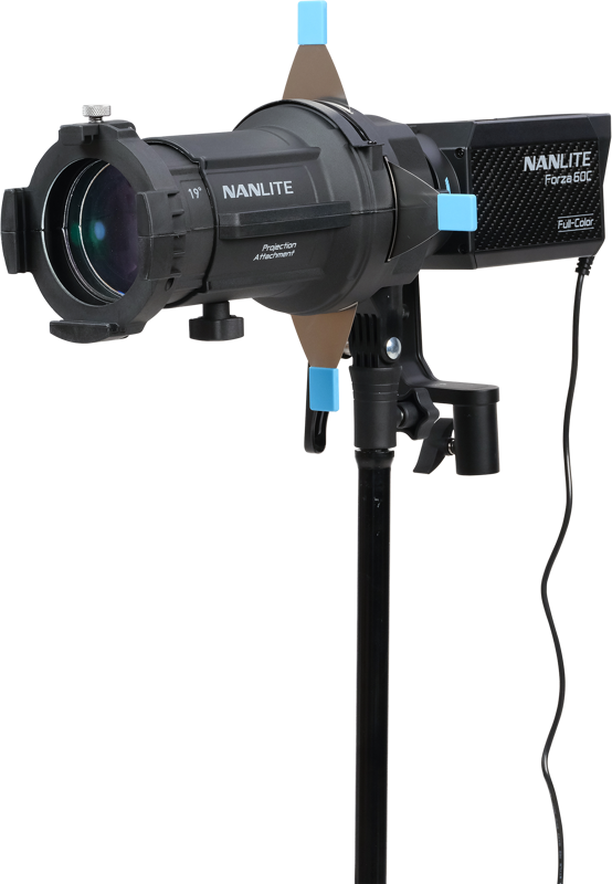 NANLITE Forza 60C LED Color Spot Light with 19°&36° Projection Attachment