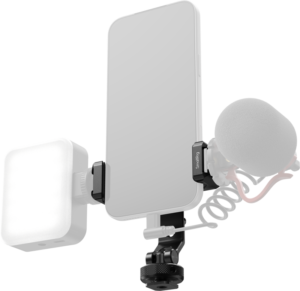 SMALLRIG 6661 PC-T1 Metal Phone Clamp with Triple Cold Shoe Mounts