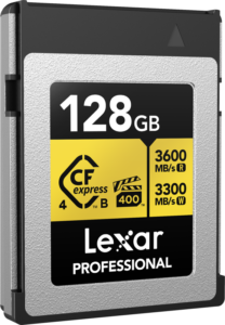 LEXAR CFexpress Pro Gold R3600/W3300 128GB