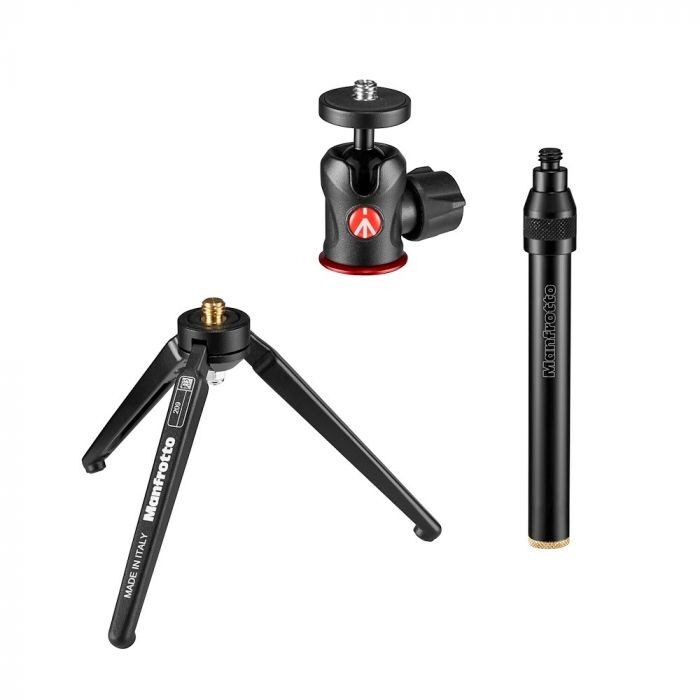 Manfrotto 209 tabletop tripod with 492 ball head and extension