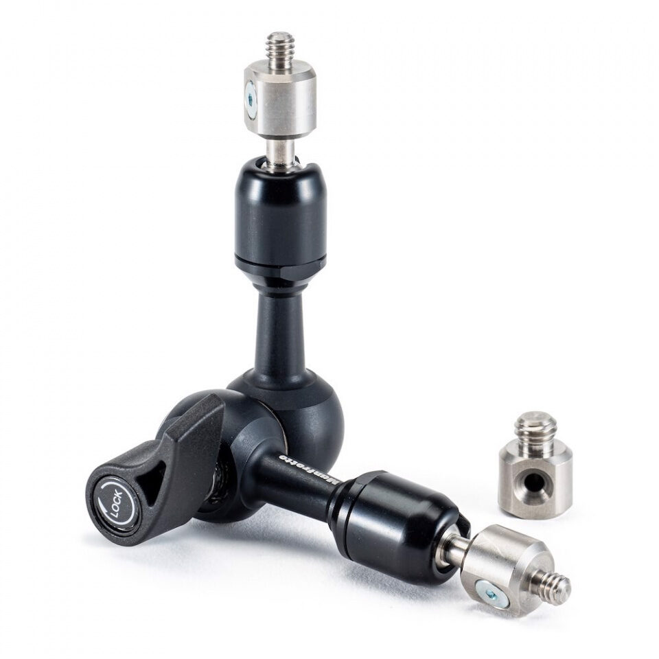 Manfrotto 244MICRO – 15 cm variable-friction arm with interchangeable adapters