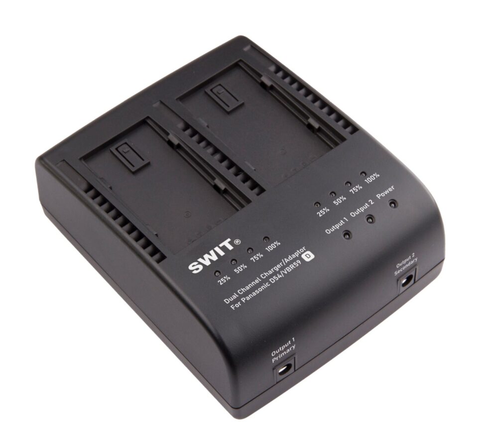 SWIT S-3602D | 2x2A DV charger compatible to Panasonic VBD/VBR/CGA series