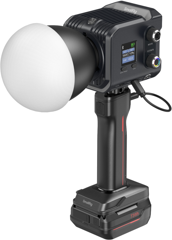 SMALLRIG 5383 RC 100C COB LED Video Light Kit Ink Blue / With Battery Grip Handle