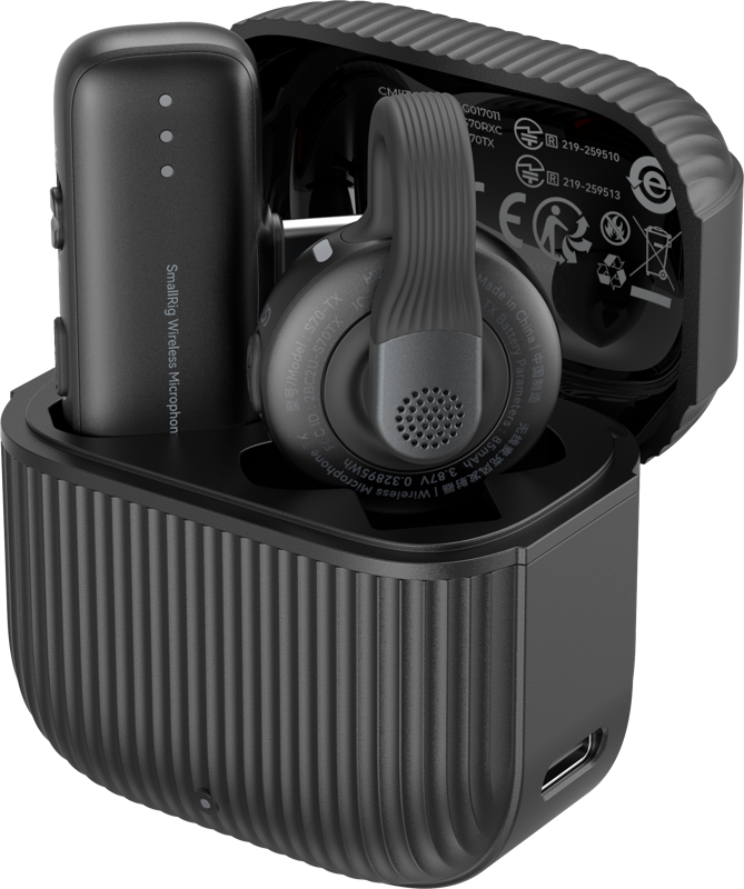 SMALLRIG 5718 S70-C1 Wireless Microphone with USB-C Adapter for Phones Black
