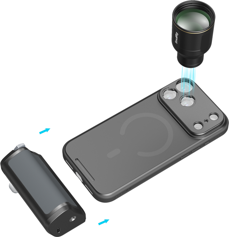 SMALLRIG 6738 3.5x Telephoto Lens and Handle Kit for iPhone 18 Pro Max / 17 Pro Max