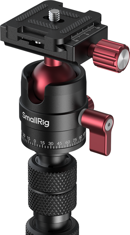 SMALLRIG 6397 Monopod with Triple Ground Spikes and Panoramic Ball Head with Arca-Swiss Plate