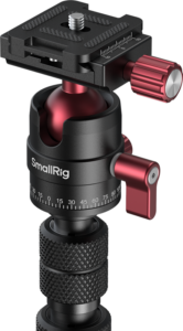 SMALLRIG 6397 Monopod with Triple Ground Spikes and Panoramic Ball Head with Arca-Swiss Plate