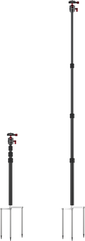SMALLRIG 6397 Monopod with Triple Ground Spikes and Panoramic Ball Head with Arca-Swiss Plate