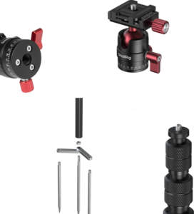 SMALLRIG 6397 Monopod with Triple Ground Spikes and Panoramic Ball Head with Arca-Swiss Plate