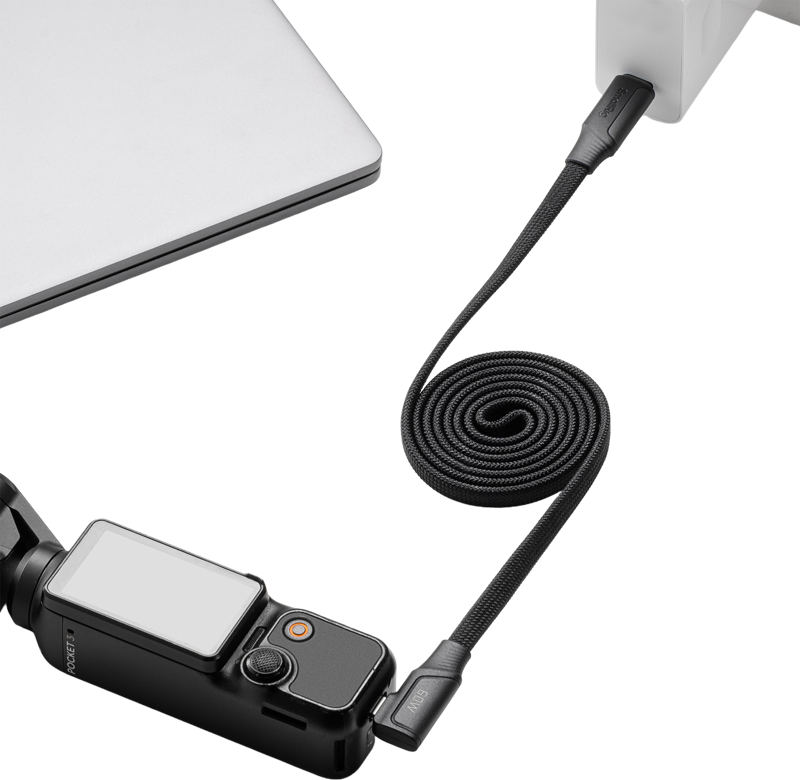 SMALLRIG 5611 USB-C Self-Coiling Charging Cable (100cm, 60W)