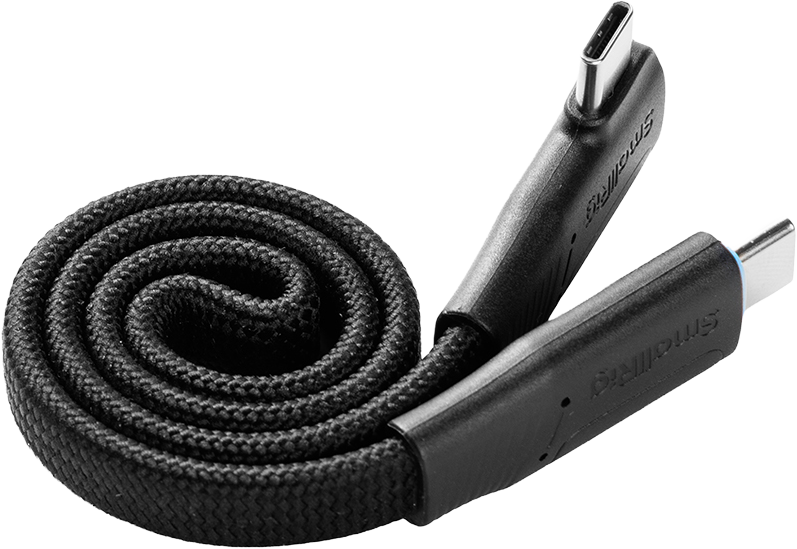 SMALLRIG 5614 USB-C Self-Coiling Data Cable (USB 3.2 Gen2x2 & 35cm, 240W)