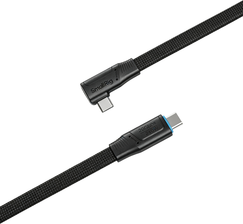 SMALLRIG 5614 USB-C Self-Coiling Data Cable (USB 3.2 Gen2x2 & 35cm, 240W)