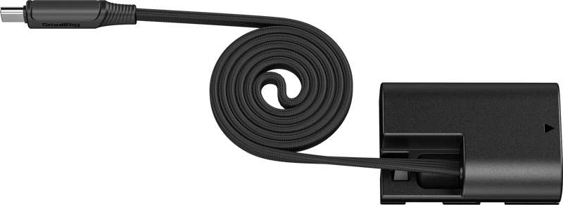 SMALLRIG 6414 Attachable Self-Coiling Dummy Battery Power Cable USB-C for LP-E6P