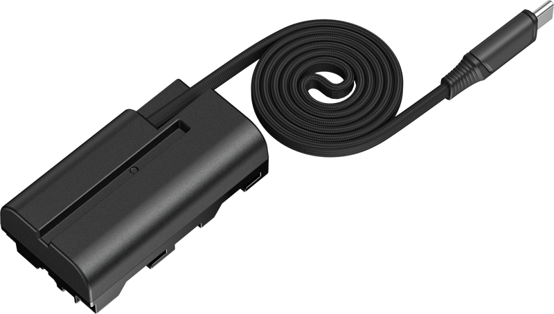 SMALLRIG 6416 Attachable Self-Coiling Dummy Battery Power Cable USB-C for NP-F550