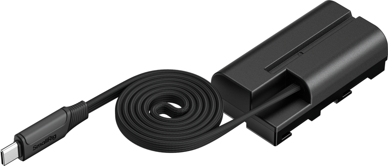 SMALLRIG 6416 Attachable Self-Coiling Dummy Battery Power Cable USB-C for NP-F550