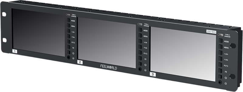 FEELWORLD Monitor FRM501G Triple 5.5 inch 2RU rackmount