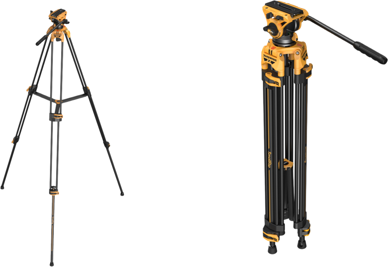 SMALLRIG 5523 Video Tripod with Heavy-Duty Fluid Head AD-01 (BumbleBee Edition)