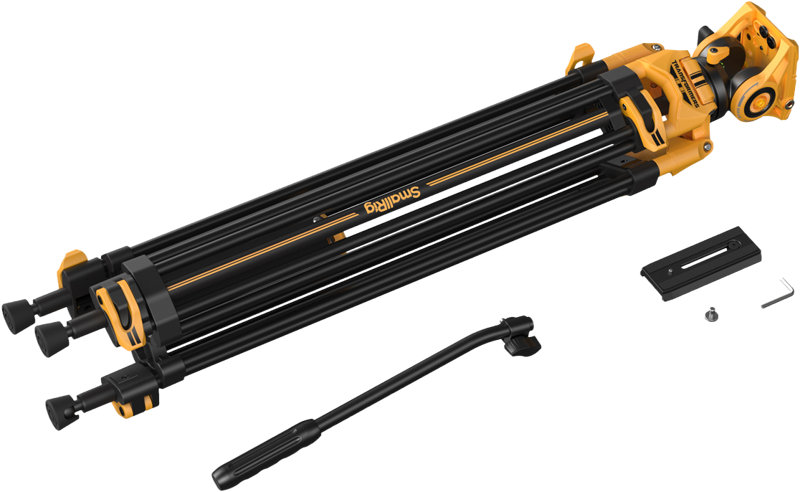 SMALLRIG 5523 Video Tripod with Heavy-Duty Fluid Head AD-01 (BumbleBee Edition)