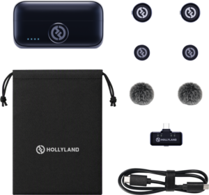 HOLLYLAND Lark M3 Combo 2TX&1RX with USB-C RX and 2 x Wireless Microphone