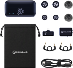 HOLLYLAND Lark M3 Combo 2TX&2RX with USB-C and Camera RX and 2 x Wireless Microphone