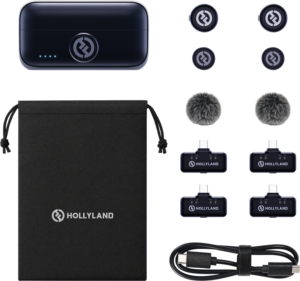 HOLLYLAND Lark M3 Combo 2TX&4RX with 4 x USB-C RX and 2 x Wireless Microphone
