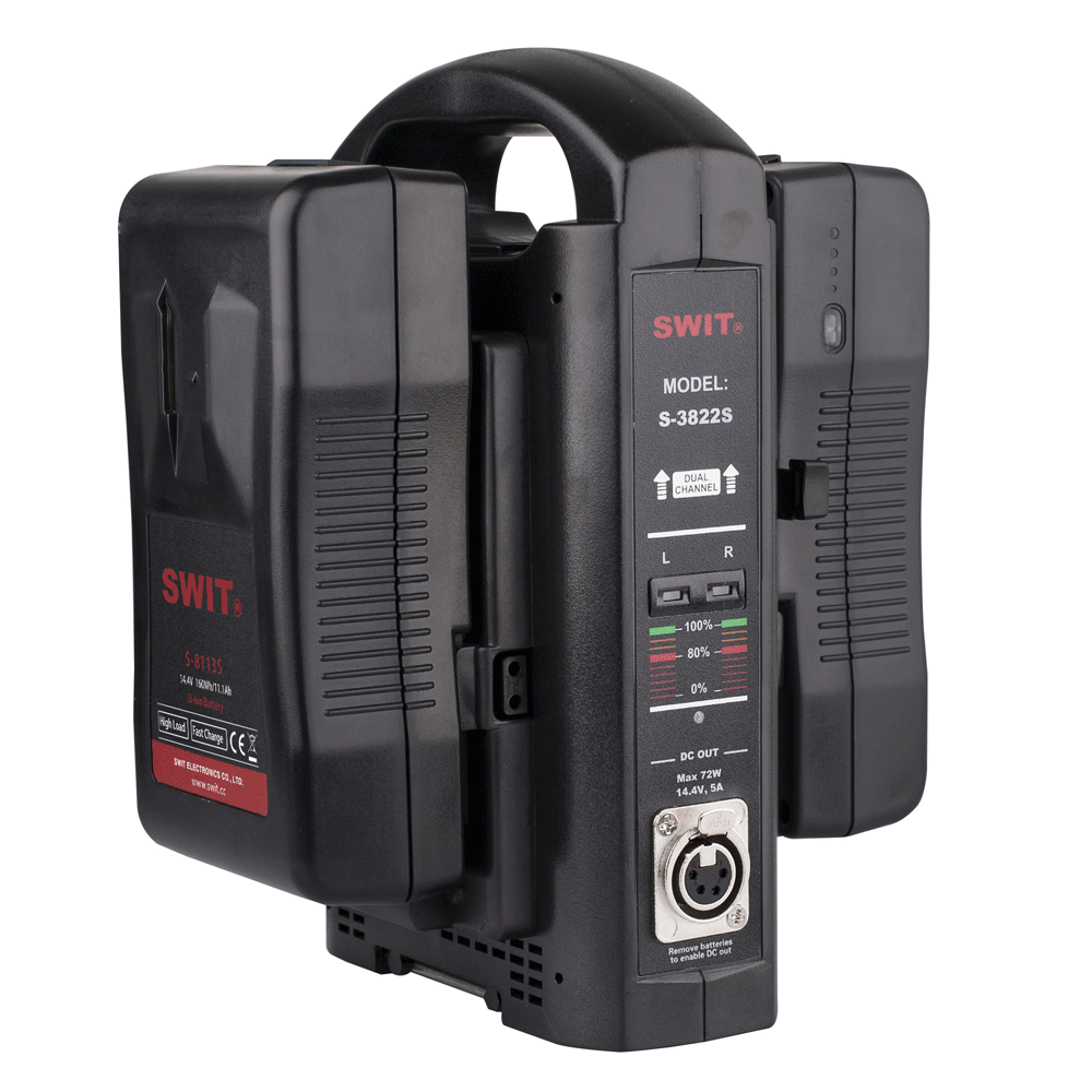 SWIT S-3822S 2-channel simultaneous charger for V-Mount batteries